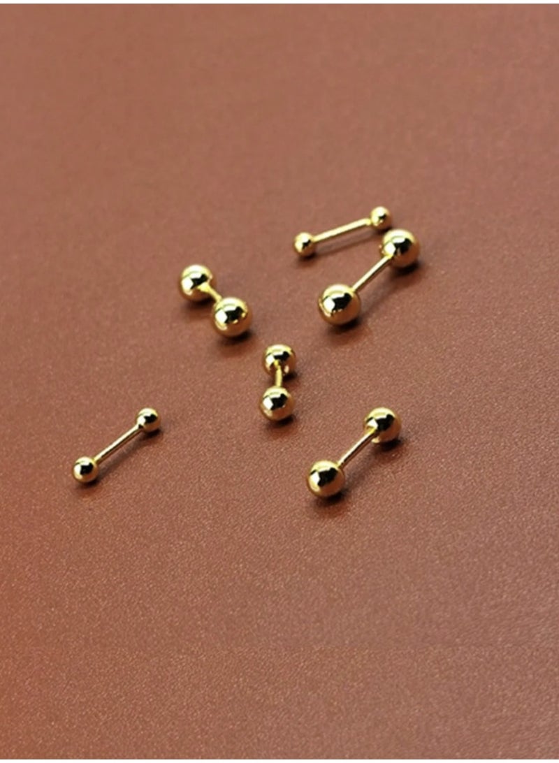 ڤيا أقراط كروية ناعمة متعددة الاستخدامات – لمسة ذهبية أنثوية لكل يوم - Image 2